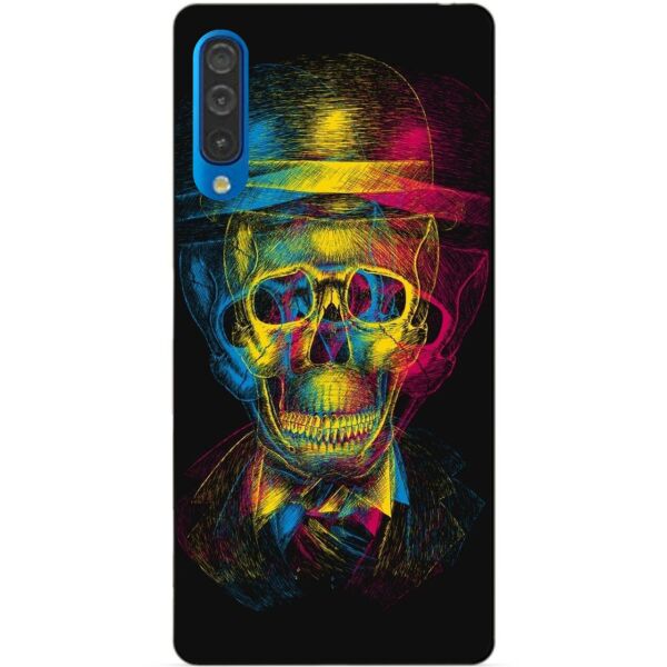 

Чехол силиконовый Candy для Samsung A30s 2019 Galaxy A307f с рисунком Неоновый череп