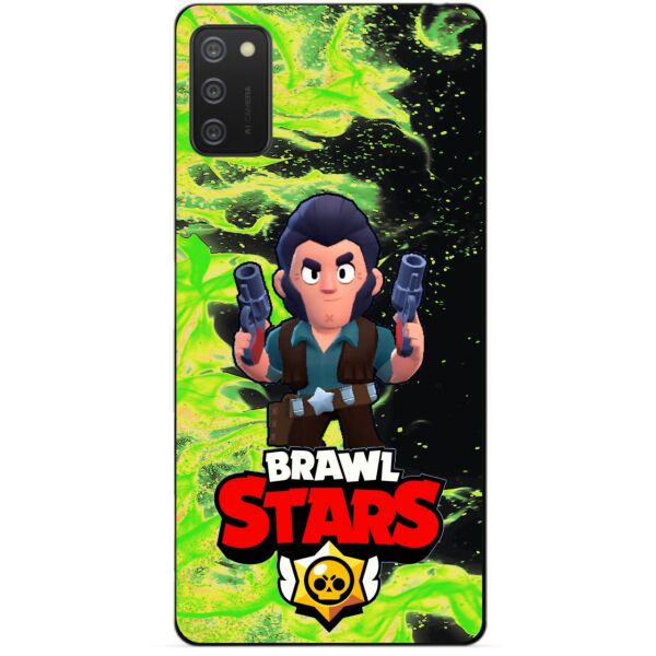 

Силиконовый бампер чехол Candy для Samsung A02s с Героем Brawl Stars Кольт