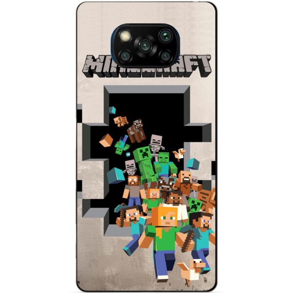 

Силиконовый бампер чехол Candy для Xiaomi Poco X3 с игрой Minecraft