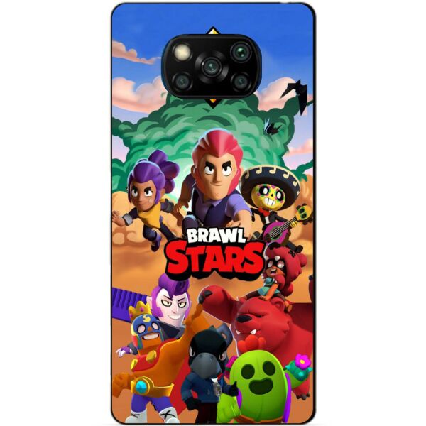 

Силиконовый бампер чехол Candy для Xiaomi Poco X3 с рисунком Brawl Stars