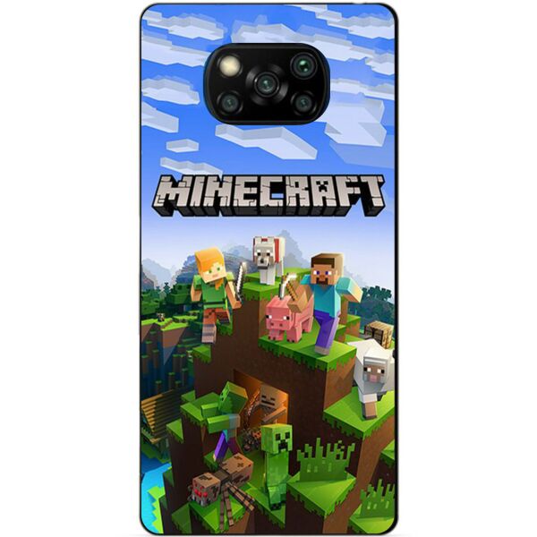 

Силиконовый бампер чехол Candy для Xiaomi Poco X3 с рисунком Minecraft