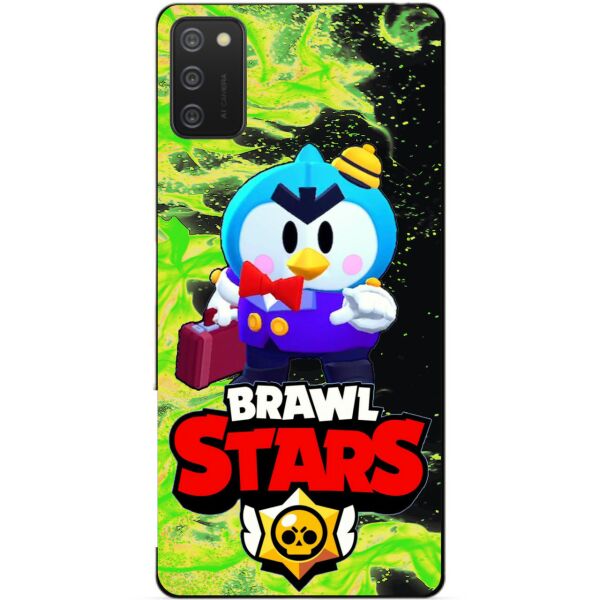 

Силиконовый бампер чехол Candy для Samsung A02s с Героем Brawl Stars Мистер П
