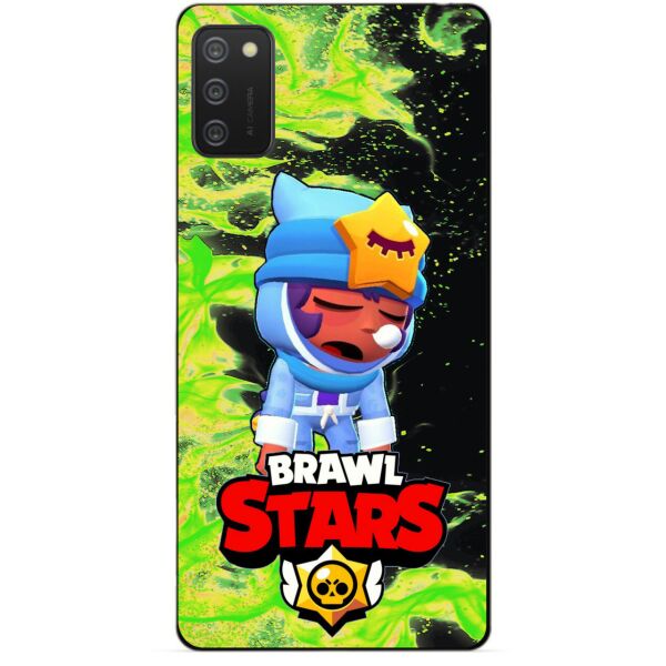 

Силиконовый бампер чехол Candy для Samsung A02s с Героем Brawl Stars Сонный Сэнди