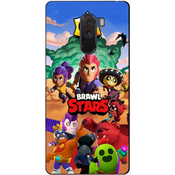 

Силиконовый бампер чехол Candy для Xiaomi Pocophone F1 с рисунком Brawl Stars