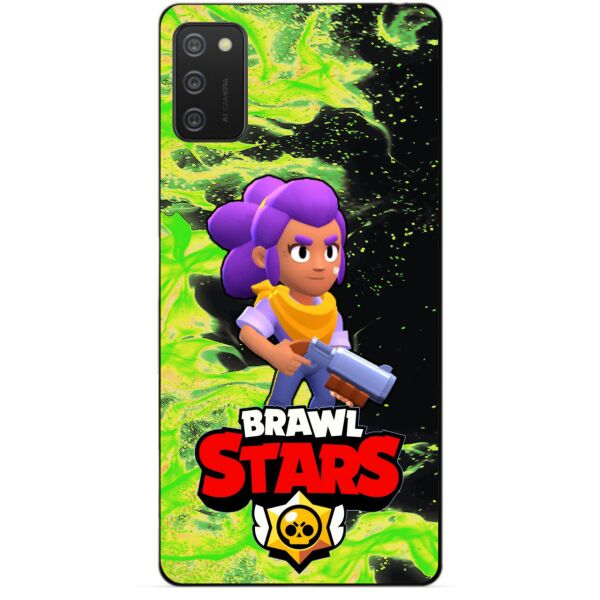 

Силиконовый бампер чехол Candy для Samsung A02s с Героем Brawl Stars Шелли