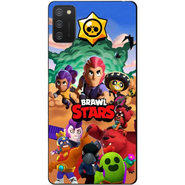 

Силиконовый бампер чехол Candy для Samsung A02s с рисунком Brawl Stars