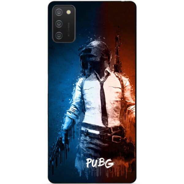 

Силиконовый бампер чехол Candy для Samsung A02s с рисунком PUBG