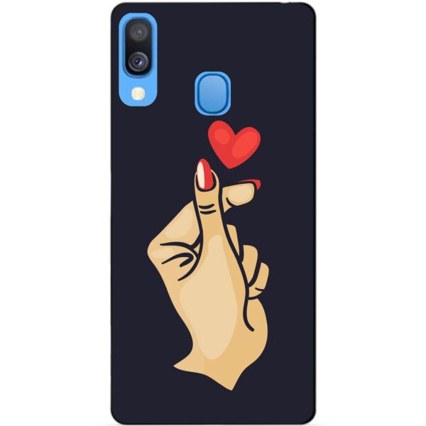

Чехол силиконовый Candy для Samsung A40 2019 Galaxy A405f с рисунком Знак любви