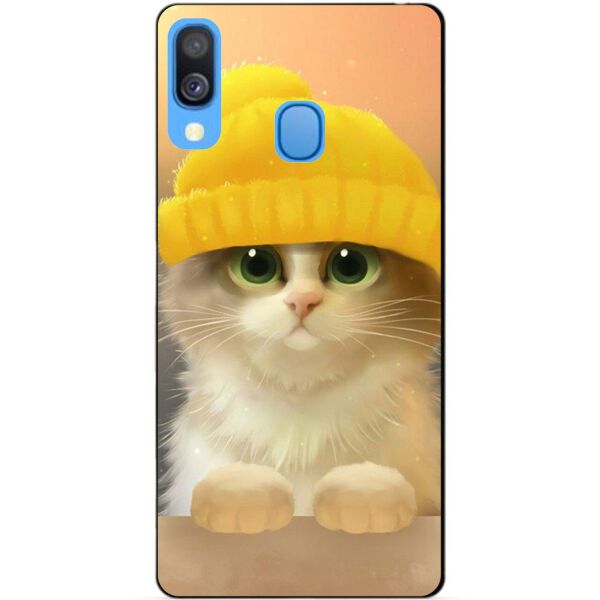 

Чехол силиконовый Candy для Samsung A40 2019 Galaxy A405f с рисунком Котик в шапке