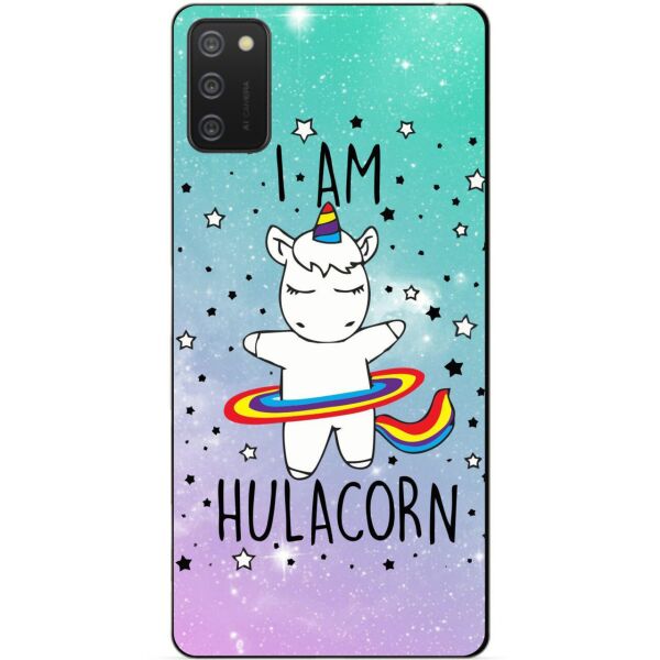 

Силиконовый бампер чехол Candy для Samsung A02s с рисунком Единорог