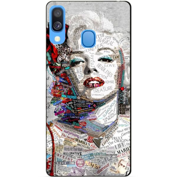 

Чехол силиконовый Candy для Samsung A40 2019 Galaxy A405f с рисунком Мерлин Монро