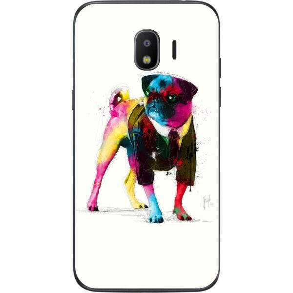 

Силиконовый чехол бампер Candy для Samsung J2 2018 Galaxy J250 с рисунком Мопс
