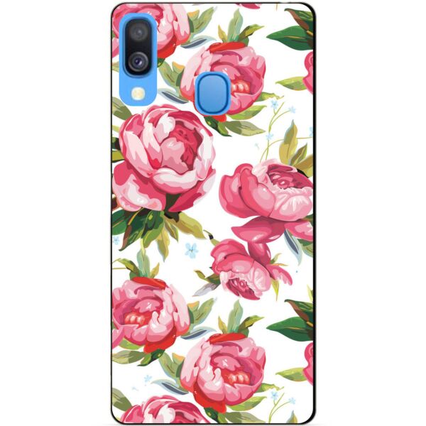 

Чехол силиконовый Candy для Samsung A40 2019 Galaxy A405f с рисунком Пионы