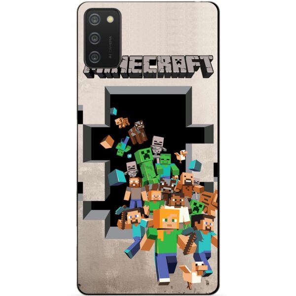 

Силиконовый бампер чехол Candy для Samsung A02s с рисунком Майнкрафт