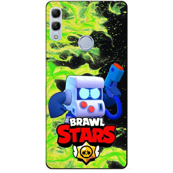 

Силиконовый бампер чехол Candy для Huawei Honor 10 Lite с героем Brawl Stars 8-Бит