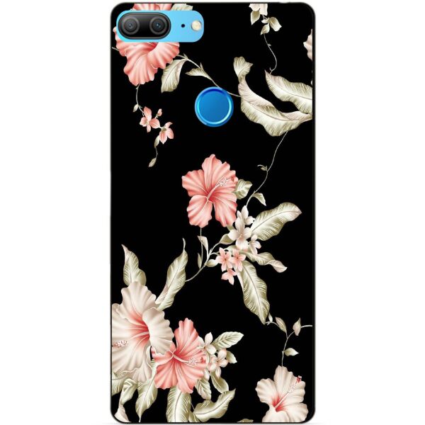 

Силиконовый чехол бампер Candy для Huawei Honor 9 Lite Лилии на черном фоне