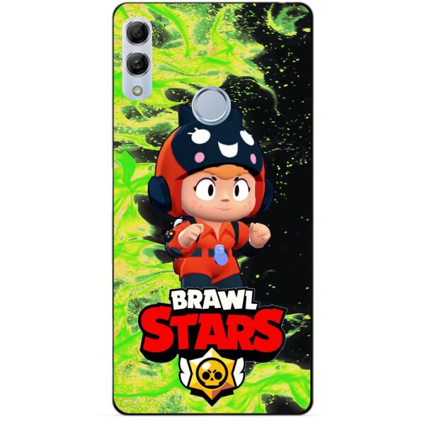 

Силиконовый бампер чехол Candy для Huawei Honor 10 Lite с героем Brawl Stars Беа снайпер