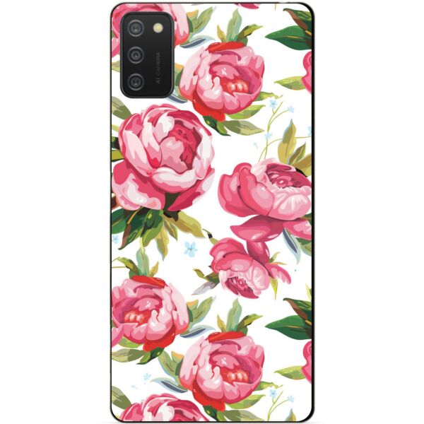 

Силиконовый бампер чехол Candy для Samsung A02s с рисунком Пионы