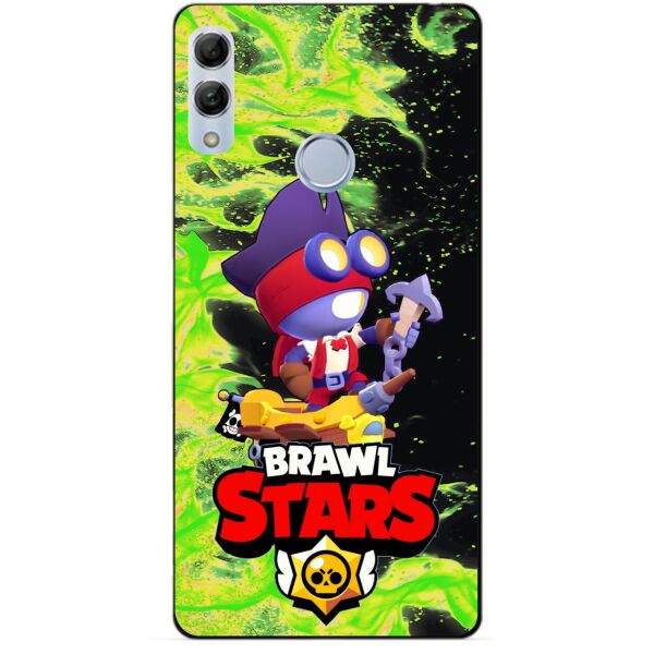 

Силиконовый бампер чехол Candy для Huawei Honor 10 Lite с героем Brawl Stars Карл пират
