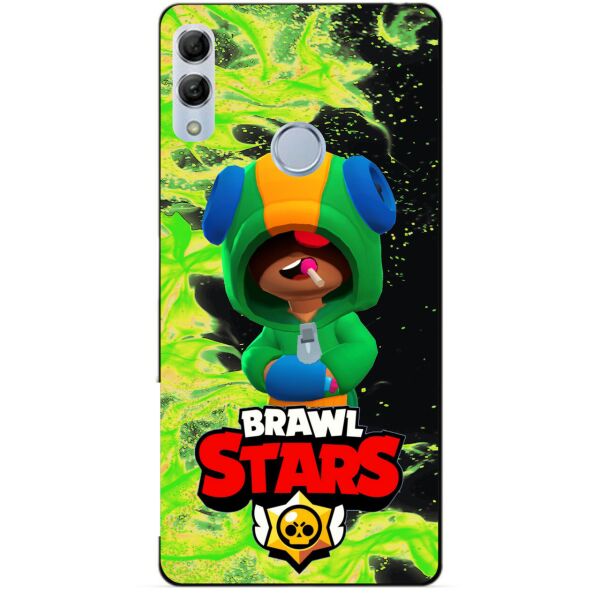 

Силиконовый бампер чехол Candy для Huawei Honor 10 Lite с героем Brawl Stars Леон