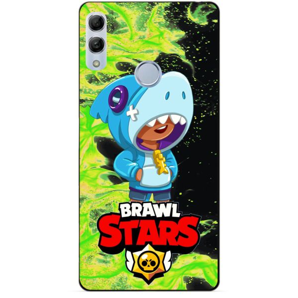 

Силиконовый бампер чехол Candy для Huawei Honor 10 Lite с героем Brawl Stars Леон акула