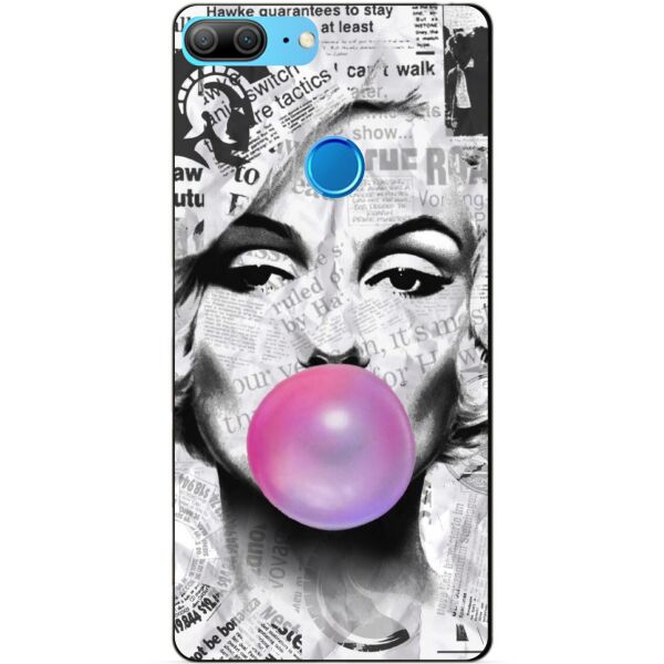 

Силиконовый чехол бампер Candy для Huawei Honor 9 Lite Монро с жвачкой