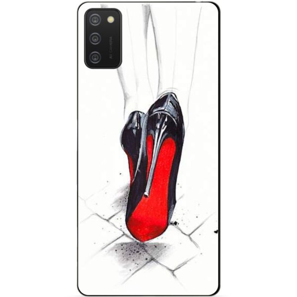 

Силиконовый бампер чехол Candy для Samsung A02s с рисунком Туфли