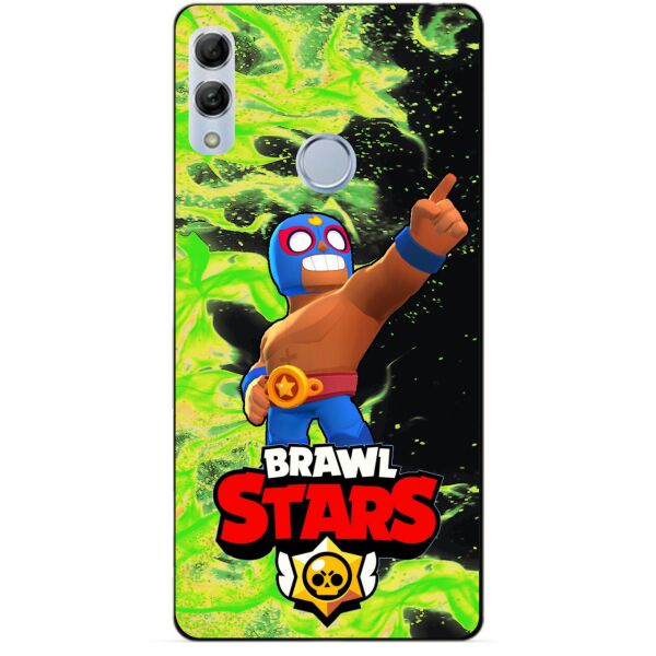 

Силиконовый бампер чехол Candy для Huawei Honor 10 Lite с героем Brawl Stars Эль Примо