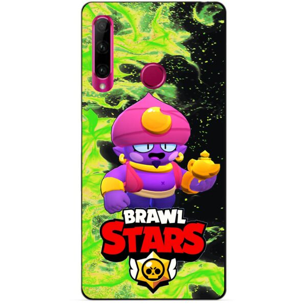 

Силиконовый бампер чехол Candy для Huawei Honor 10i с героем Brawl Stars Джин