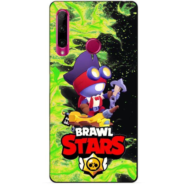 

Силиконовый бампер чехол Candy для Huawei Honor 10i с героем Brawl Stars Карл пират