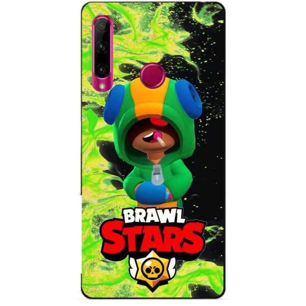 

Силиконовый бампер чехол Candy для Huawei Honor 10i с героем Brawl Stars Леон