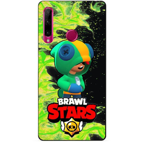 

Силиконовый бампер чехол Candy для Huawei Honor 10i с героем Brawl Stars Леон Бравл