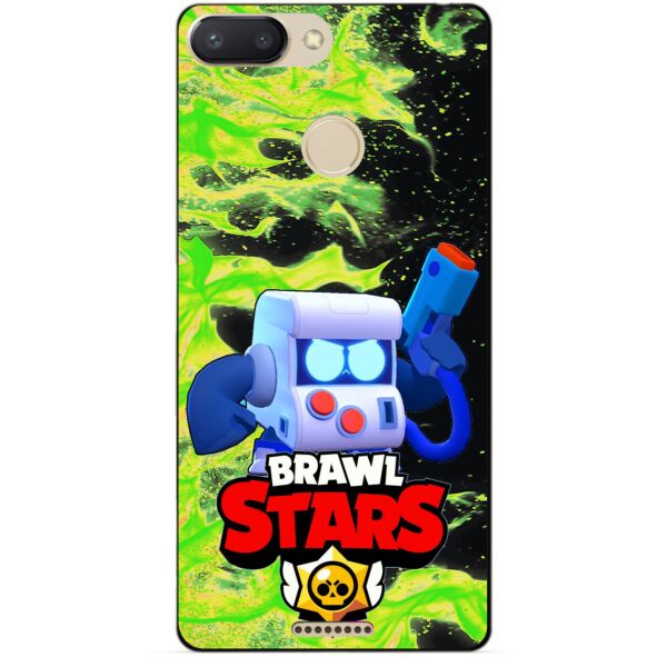 

Силиконовый бампер чехол Candy для Xiaomi Redmi 6 с Героем Brawl Stars 8-Бит