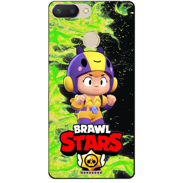 

Силиконовый бампер чехол Candy для Xiaomi Redmi 6 с Героем Brawl Stars Беа