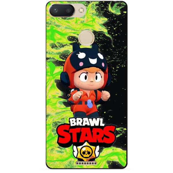 

Силиконовый бампер чехол Candy для Xiaomi Redmi 6 с Героем Brawl Stars Беа Снайпер
