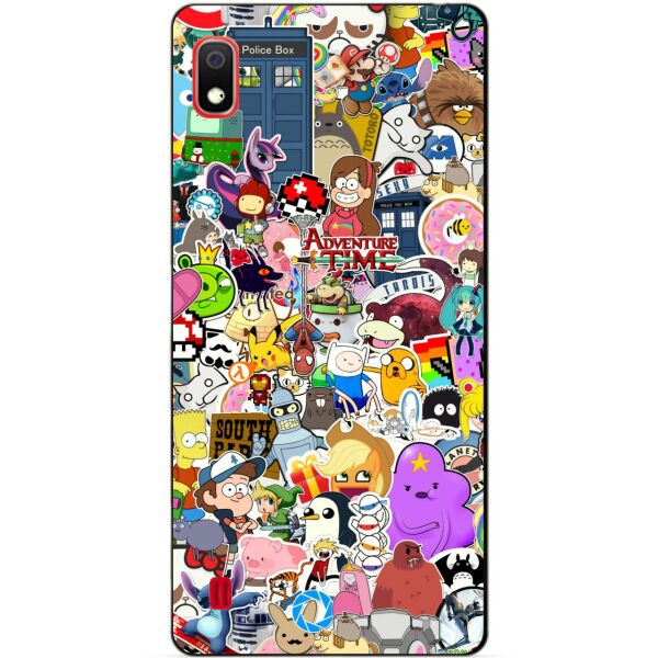 

Силиконовый бампер чехол Candy для Samsung A10 2019 Galaxy A105f с рисунком Стикеры мультяшки