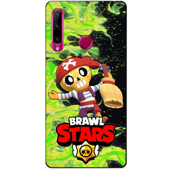 

Силиконовый бампер чехол Candy для Huawei Honor 10i с героем Brawl Stars Поко пират