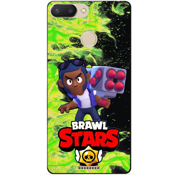 

Силиконовый бампер чехол Candy для Xiaomi Redmi 6 с Героем Brawl Stars Брок
