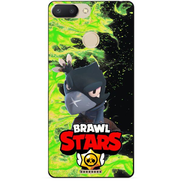 

Силиконовый бампер чехол Candy для Xiaomi Redmi 6 с Героем Brawl Stars Ворон
