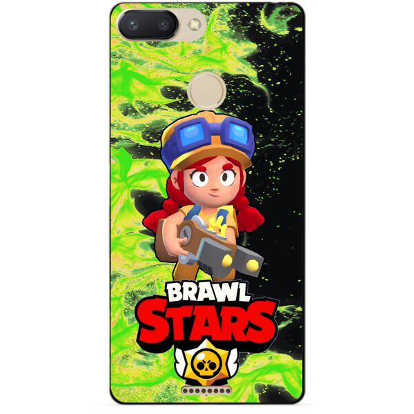 

Силиконовый бампер чехол Candy для Xiaomi Redmi 6 с Героем Brawl Stars Джесси