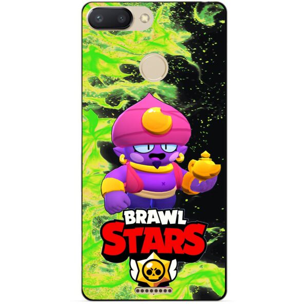 

Силиконовый бампер чехол Candy для Xiaomi Redmi 6 с Героем Brawl Stars Джин