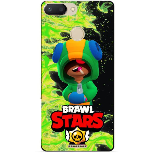 

Силиконовый бампер чехол Candy для Xiaomi Redmi 6 с Героем Brawl Stars Леон