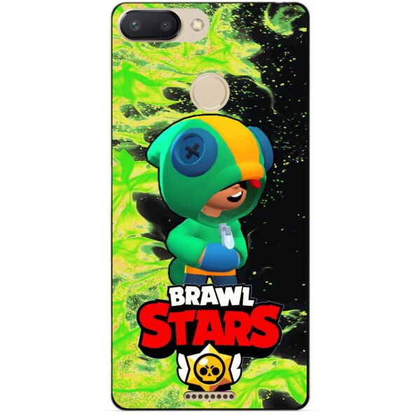

Силиконовый бампер чехол Candy для Xiaomi Redmi 6 с Героем Brawl Stars Леон Brawl