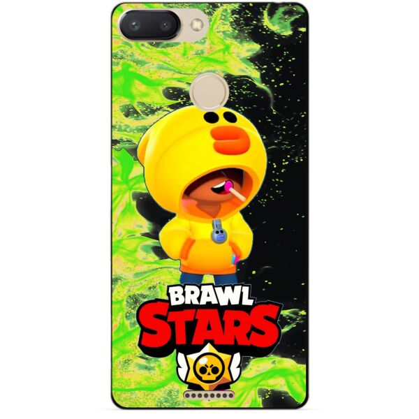 

Силиконовый бампер чехол Candy для Xiaomi Redmi 6 с Героем Brawl Stars Леон Утка