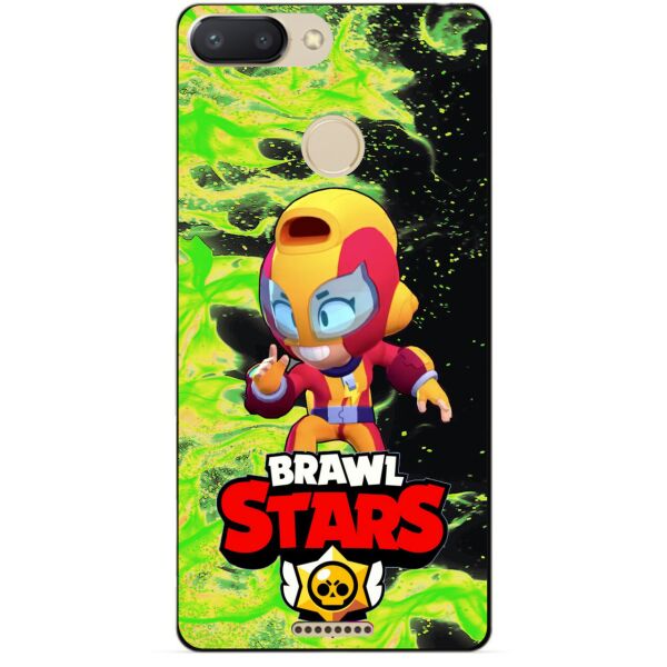 

Силиконовый бампер чехол Candy для Xiaomi Redmi 6 с Героем Brawl Stars Макс