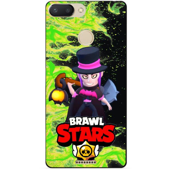 

Силиконовый бампер чехол Candy для Xiaomi Redmi 6 с Героем Brawl Stars Мортис