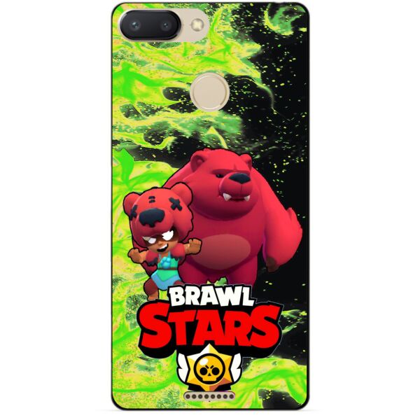 

Силиконовый бампер чехол Candy для Xiaomi Redmi 6 с Героем Brawl Stars Нита Мишка