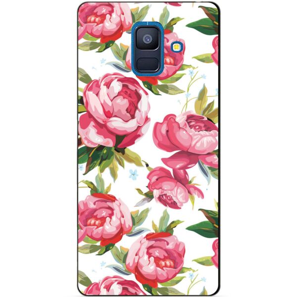 

Чехол силиконовый Candy для Samsung A6 2018 с рисунком Пионы