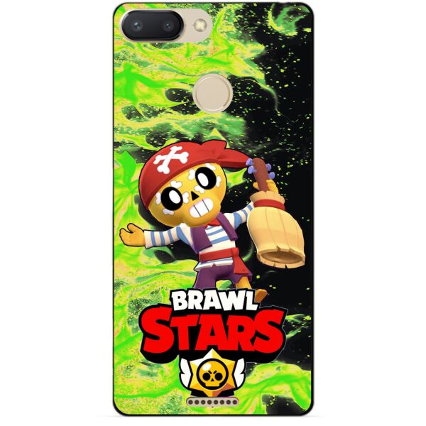

Силиконовый бампер чехол Candy для Xiaomi Redmi 6 с Героем Brawl Stars Поко Пират