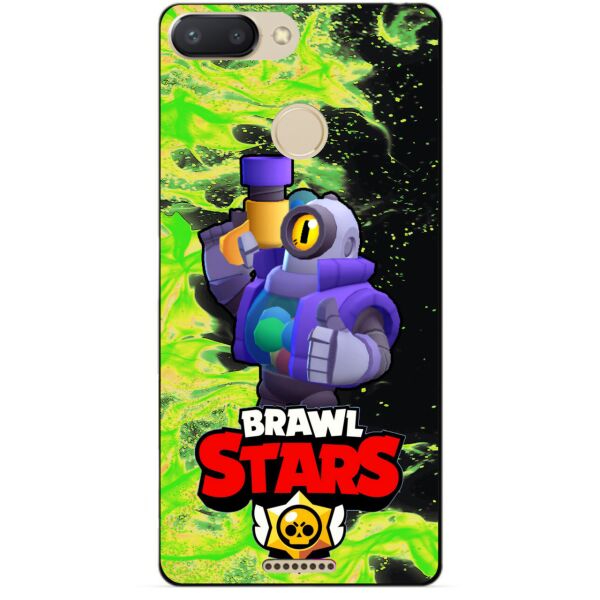 

Силиконовый бампер чехол Candy для Xiaomi Redmi 6 с Героем Brawl Stars Рико